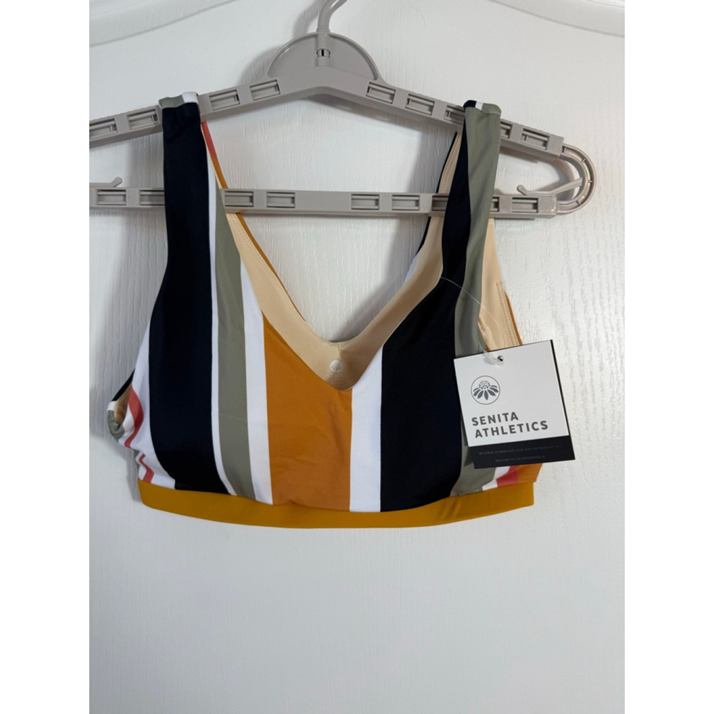 Women's Senita Athletics M Havasu Bikini Top Honey Stripe